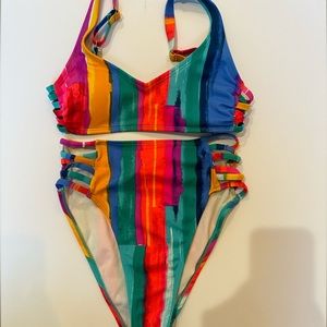 Xhilaration colorful bikini; size small